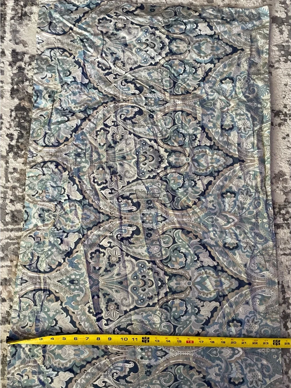 Pottery Barn Oversized Paisley Pillowcase Serene Spa Bedroom Luxury Accent